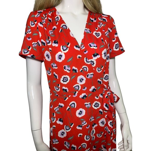 🦋 J.Crew Floral Flowy Wrap Dress - Picture 4 of 7